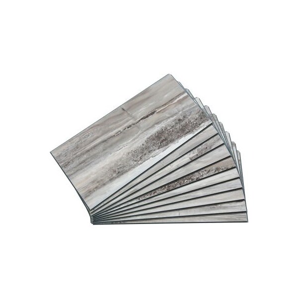 Acoustic Ceiling Products Palisade 23.2"L x 11.1"W Vinyl Wall Tile, Louvre Granite, 10 Pack - 53503