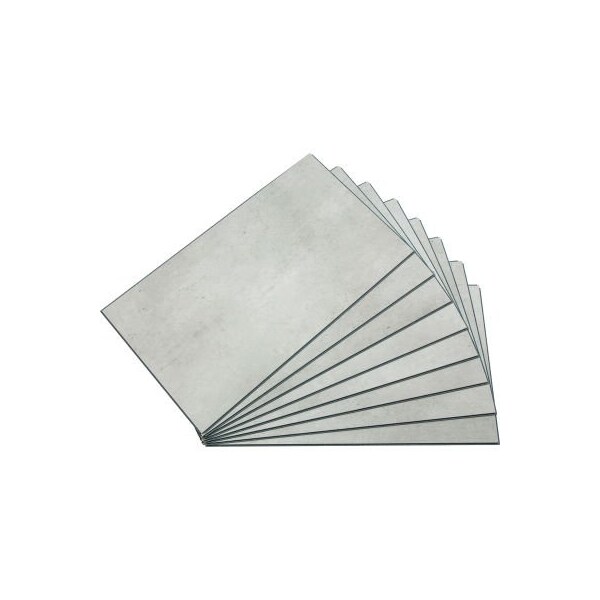 Acoustic Ceiling Products Palisade 25.6"L x 14.8"W Vinyl Wall Tile, Frost Nickel, 8 Pack - 53002
