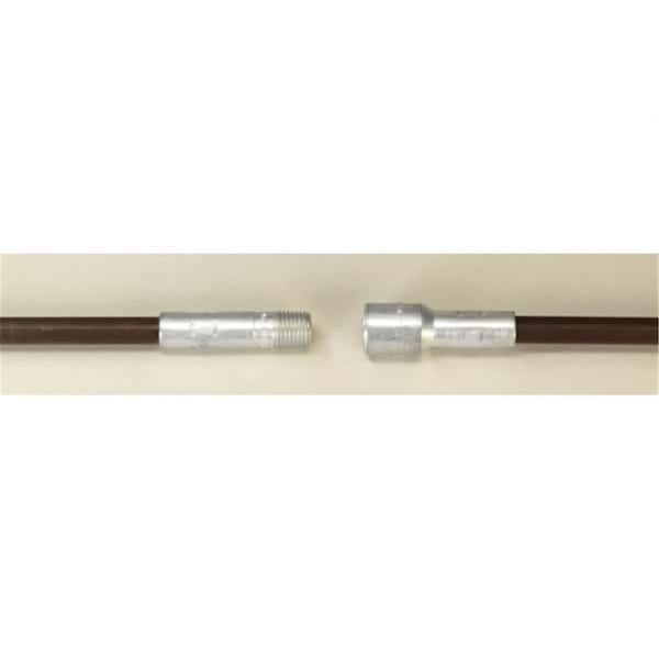 Esteras Tikar 4 ft. x 0.25 in. Light-Duty Fiberglass Chimney Cleaning Rod - Brown, NPT - ES2211835