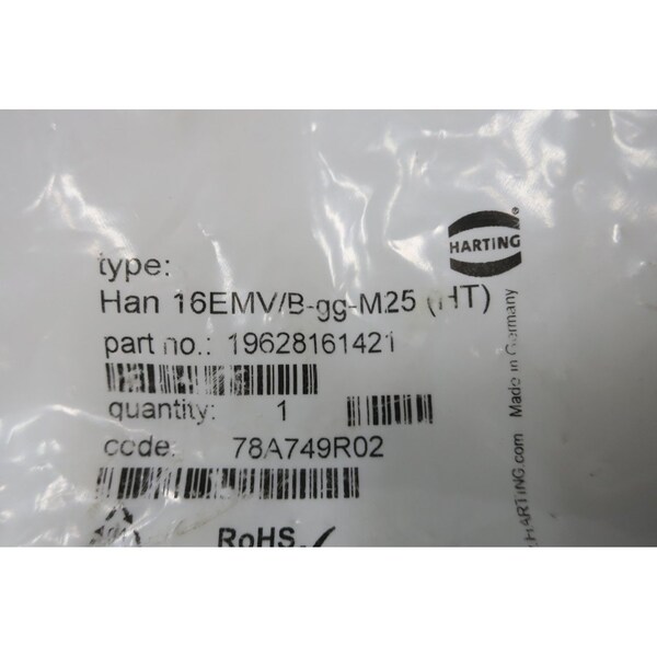 Partes y accesorios de carcasa de conector - HAN 16EMV/B-GG-M25 19628161421