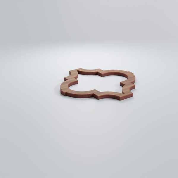 Ekena Millwork Extra Small Marrakesh Decorative Fretwork Wood Wall Panels, Walnut, 7 3/8"W x 7 3/8"H x 3/8"T - WALW08X08X0375MRKWA