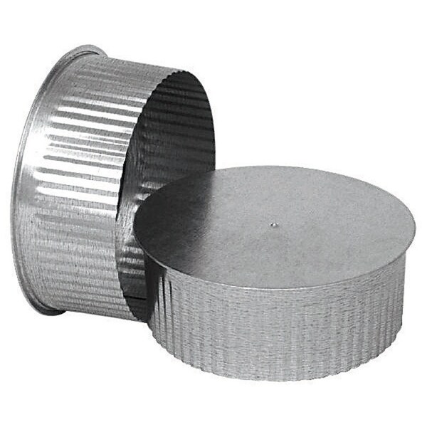 Imperial Imperial 7 in. D Galvanized Steel Crimped Pipe End Cap - GV0736