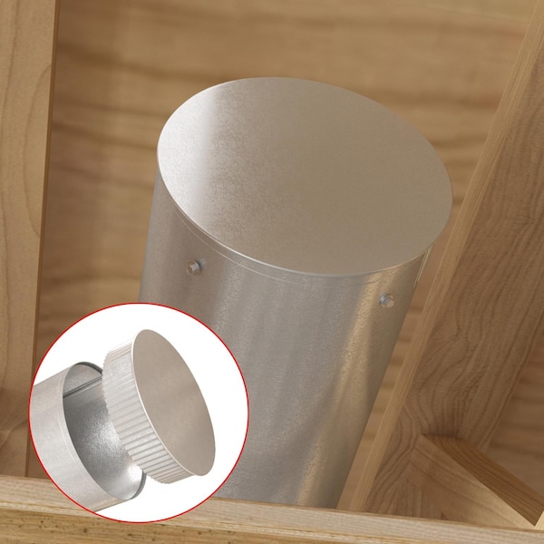 Imperial Imperial 7 in. D Galvanized Steel Crimped Pipe End Cap - GV0736