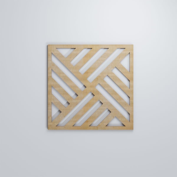 Ekena Millwork Medium Allen Decorative Fretwork Wood Wall Panels, Birch, 15 3/8"W x 15 3/8"H x 3/8"T - WALW16X16X0375ALLBI