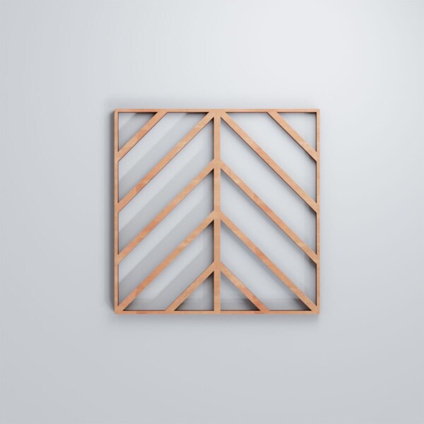 Ekena Millwork Extra Small Genoa Decorative Fretwork Wood Wall Panels, Cherry, 7 3/8"W x 7 3/8"H x 3/8"T - WALW08X08X0375GNACH