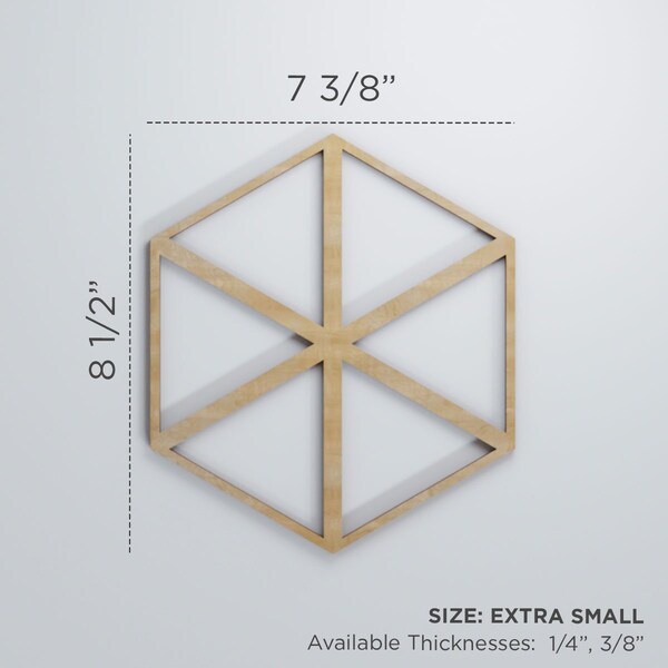 Ekena Millwork Extra Small Pendleton Decorative Fretwork Wood Wall Panels, Birch, 7 3/8"W x 8 1/2"H x 3/8"T - WALW08X08X0375PENBI