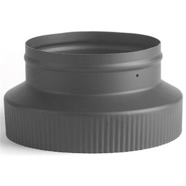Integra Miltex Selkirk Corporation 2846B 6 Inch  Female To 8 Inch  Male Heat-fab 22-ga Welded Black Stovepipe Reducer  Male End Is Crimped - 21180