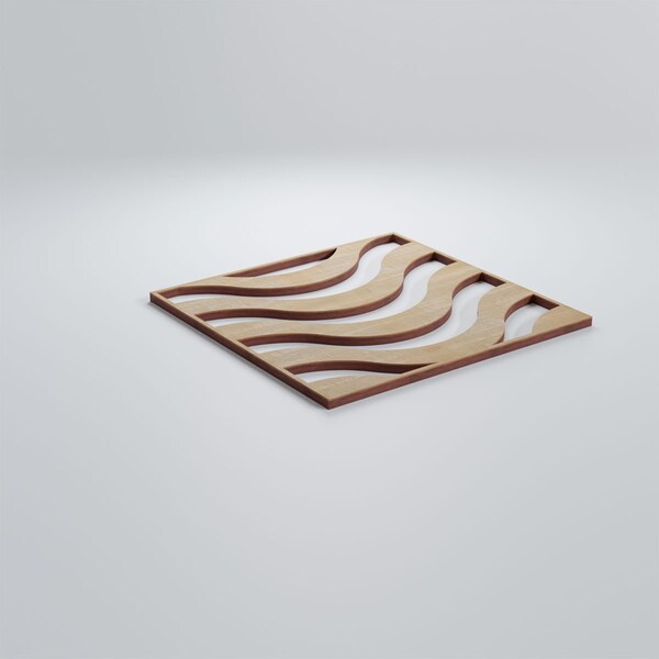 Ekena Millwork Small Parker Decorative Fretwork Wood Wall Panels, Birch, 11 3/8"W x 11 3/8"H x 3/8"T - WALW12X12X0375PKRBI