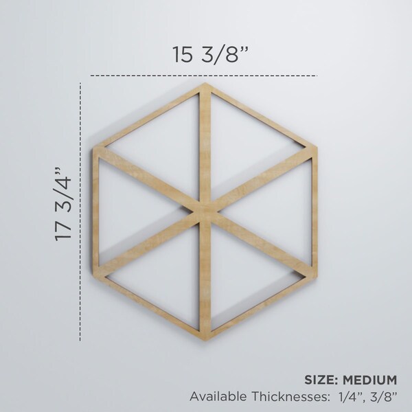 Ekena Millwork Medium Pendleton Decorative Fretwork Wood Wall Panels, Red Oak, 15 3/8"W x 17 3/4"H x 3/8"T - WALW16X16X0375PENRO