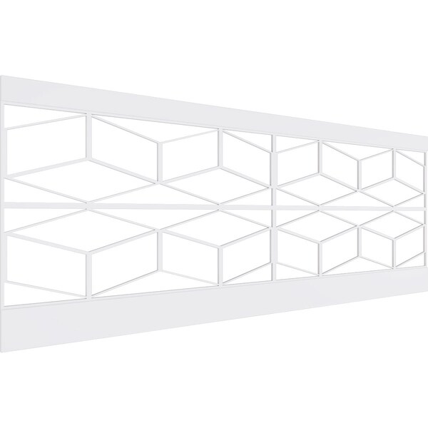 Ekena Millwork 36"H x 94 1/2"W Pueblo PVC Wainscot Paneling Kit - WPK36X94PBL