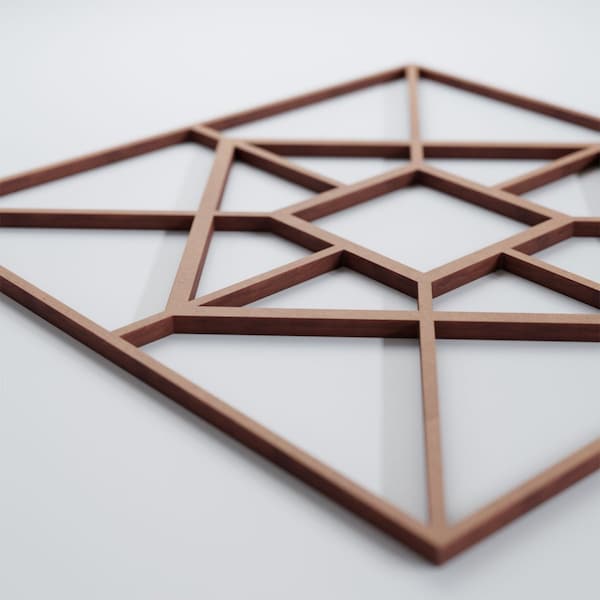 Ekena Millwork Medium Jamestown Decorative Fretwork Wood Wall Panels, Wood, 15 3/8"W x 15 3/8"H x 3/8"T - WALW16X16X0375JTNMF