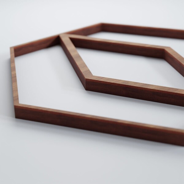 Ekena Millwork Extra Small Hillrose Decorative Fretwork Wood Wall Panels, Walnut, 7 3/8"W x 7 3/8"H x 3/8"T - WALW08X08X0375HREWA