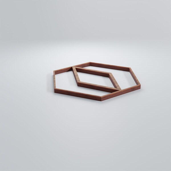 Ekena Millwork Extra Small Hillrose Decorative Fretwork Wood Wall Panels, Walnut, 7 3/8"W x 7 3/8"H x 3/8"T - WALW08X08X0375HREWA