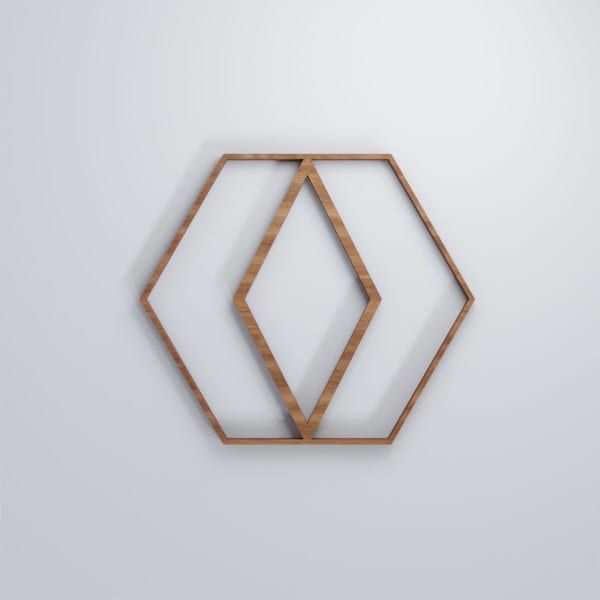 Ekena Millwork Extra Small Hillrose Decorative Fretwork Wood Wall Panels, Walnut, 7 3/8"W x 7 3/8"H x 3/8"T - WALW08X08X0375HREWA