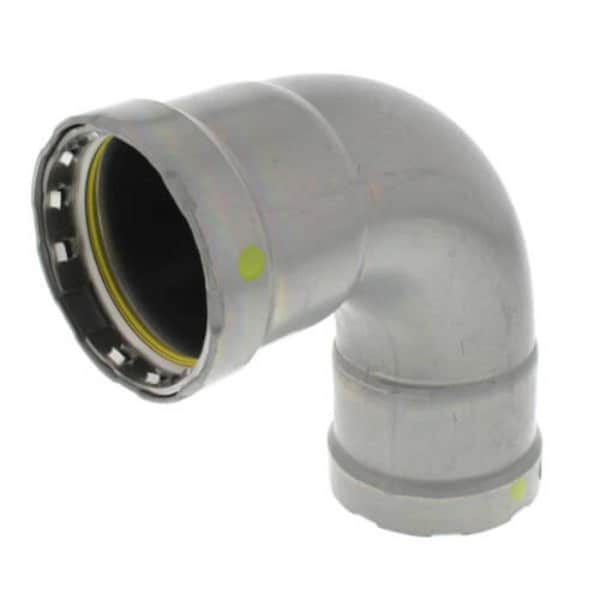 Viega 2 in. P x P 90 deg Steel MegaPressG Elbow, Black - QVG-25226