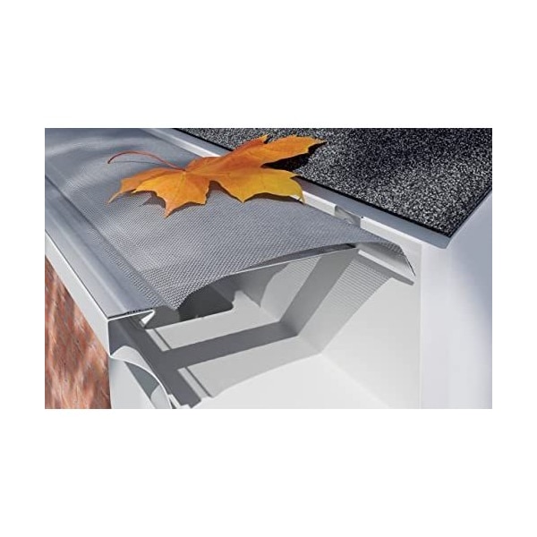 E-Z-Gutter Guard E-Z-Leaf Destroyer Stainless Steel Gutter Filter for 6in Gutters, Covers 39.25ft - SSLD6-10