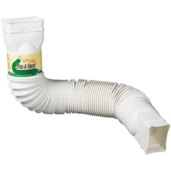 Amerimax Home Products Amerimax Home Products 85010 Downspout Extension; Flexible White Poly - 819359