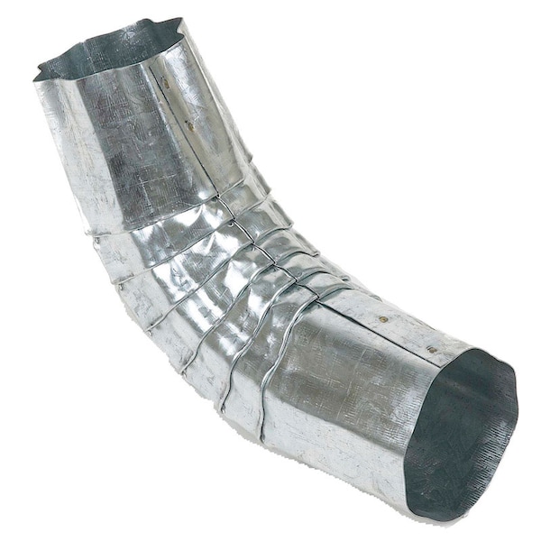 Amerimax Home Products Amerimax 3 in. H X 3 in. W X 9 in. L Metallic Galvanized Steel Downspout Elbow - 410651