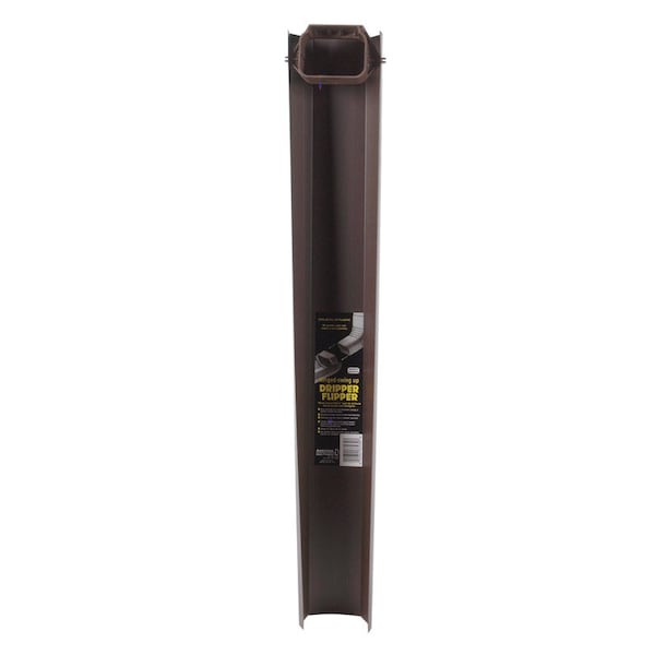 Amerimax Home Products Amerimax Dripper Flipper 2.5 in. H X 4.5 in. W X 30 in. L Brown Vinyl Downspout Extension - 3703019