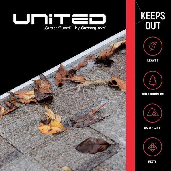 United Gutter Guard United Gutter Guard Gutterglove 5 in. W X 30 ft. L Silver Stainless Steel Gutter Guard 1 pk - UG30