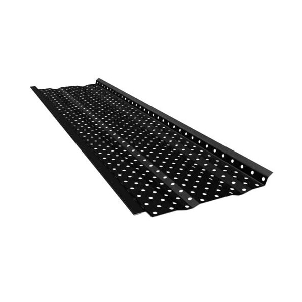 E-Z-Gutter Guard E-Z-Flow Perforated Black Aluminum Gutter Guards for 5in Gutter, Covers 39.25ft - 1035 BK