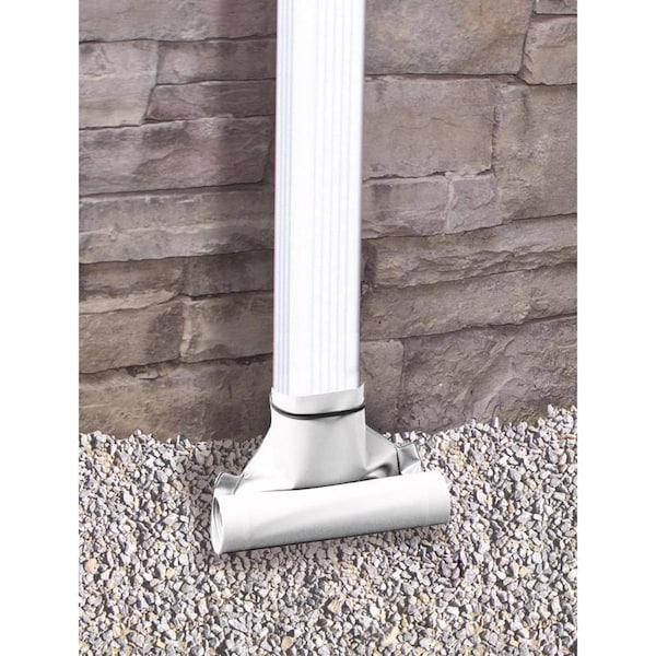 Frost King Frost King Drain Away 0.1 in. H X 9 in. W X 46 in. L White Vinyl Downspout Extension - DE46WH