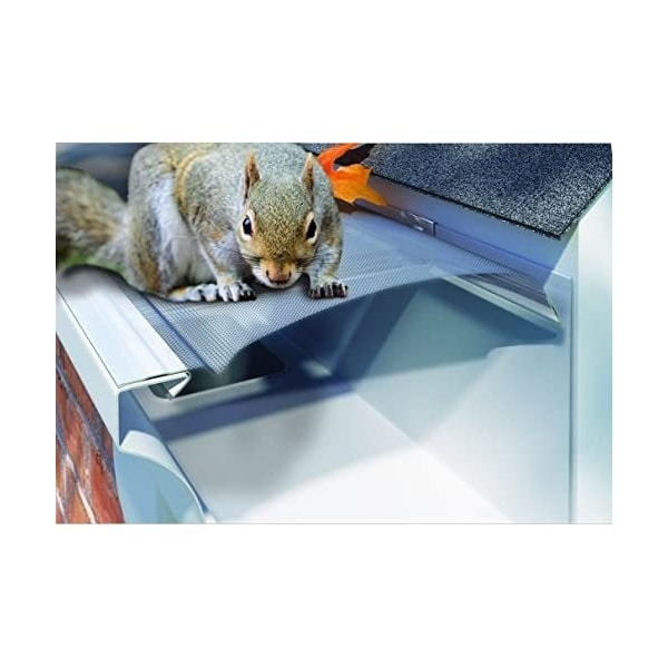 E-Z-Gutter Guard E-Z-Leaf Destroyer Stainless Steel Gutter Filter for 5in Gutters, Covers 39.25ft - SSLD5-10