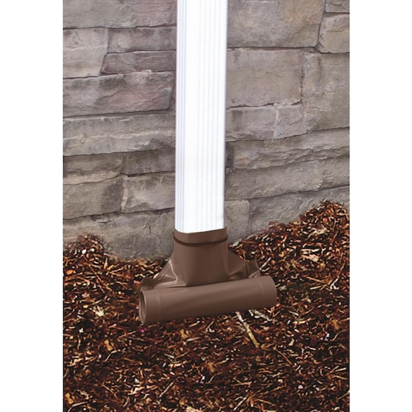 Frost King Frost King Drain Away 0.1 in. H X 9 in. W X 46 in. L Brown Vinyl Downspout Extension - DE46BR