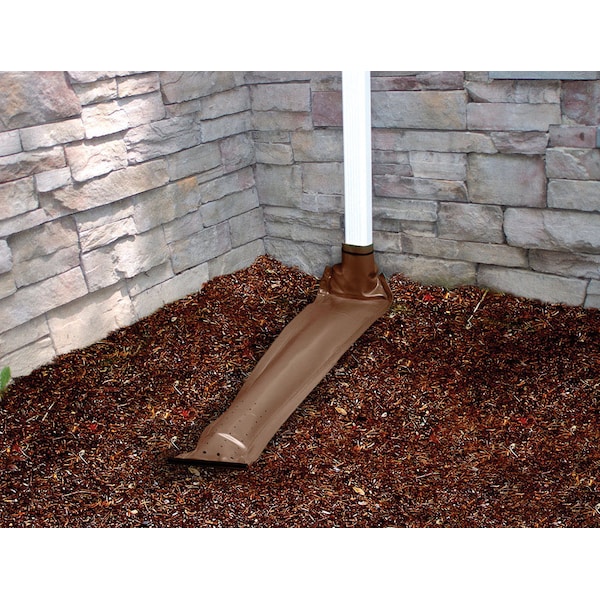 Frost King Frost King Drain Away 0.1 in. H X 9 in. W X 46 in. L Brown Vinyl Downspout Extension - DE46BR