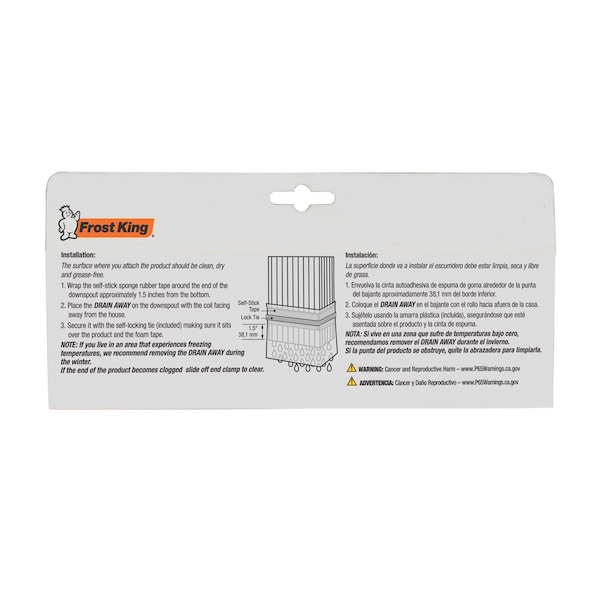 Frost King Frost King Drain Away 0.1 in. H X 9 in. W X 46 in. L Brown Vinyl Downspout Extension - DE46BR
