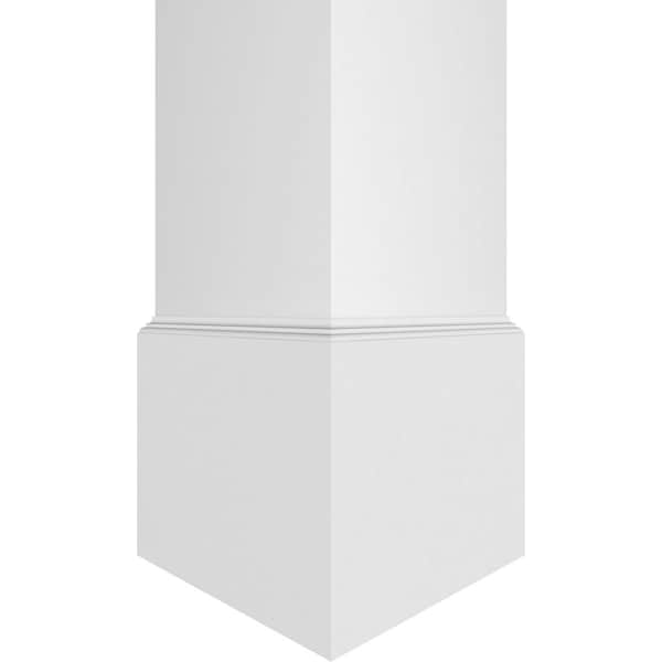 Ekena Millwork Craftsman Classic Square Non-Tapered Smooth PVC Column, Standard Capital & Standard Base - CC0808ENPCSCS