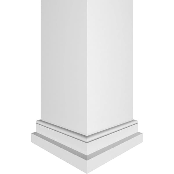 Ekena Millwork Craftsman Classic Square Non-Tapered, Smooth PVC Column, Prairie Capital & Prairie Base - CC0808ENPPRPR