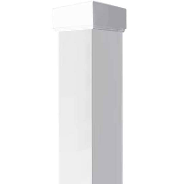 Ekena Millwork Craftsman Classic Square Non-Tapered Smooth PVC Column, Mission Capital & Mission Base - CC1206ENPMIMI