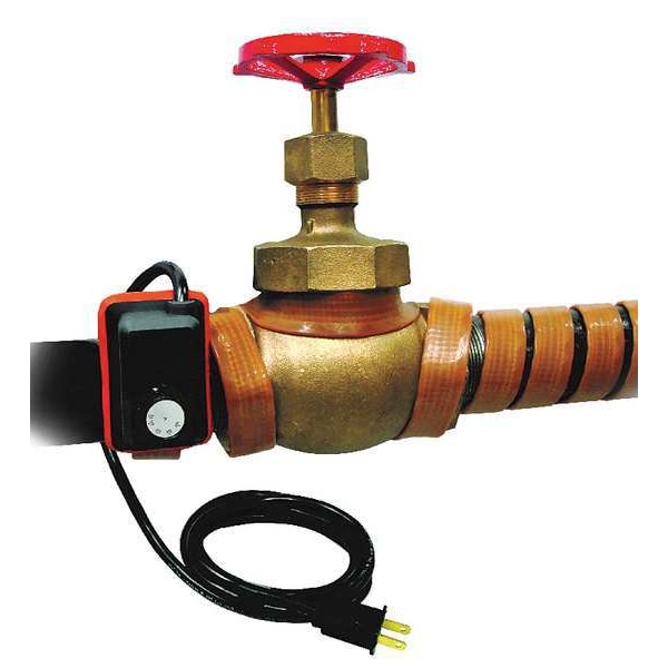Briskheat Heating Tape, Adjustable Thermostat Control, 120VAC, 720W, 1"Wx10'L - HSTAT101010