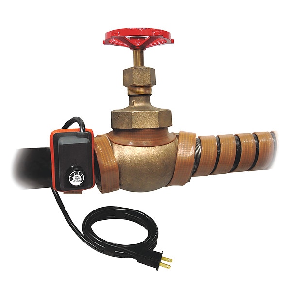 Briskheat Heating Tape, Adjustable Thermostat Control, 120VAC, 720W, 1"Wx10'L - HSTAT101010