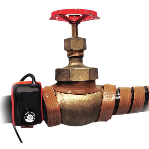 Briskheat Heating Tape, Adjustable Thermostat Control, 120VAC, 720W, 1"Wx10'L - HSTAT101010