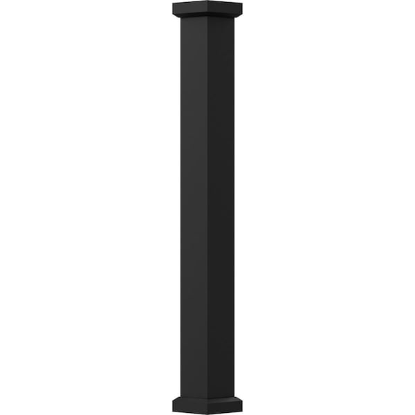 Ekena Millwork 6" x 8' Endura-Aluminum Empire Style Column, Square Shaft (For Post Wrap Installation) Non-Tapered - EA0608INPSDEMEM