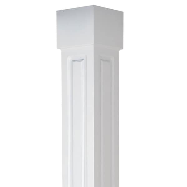 Ekena Millwork Craftsman Classic Square Non-Tapered Raised Panel Column w/ Standard Capital & Standard Base - EC0808ENCSTST