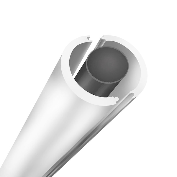 Ekena Millwork 5" x 94" PVC Lally Column Cover with Standard Cap & Base (Wraps round columns up to 4" in diameter) - LC0608STST