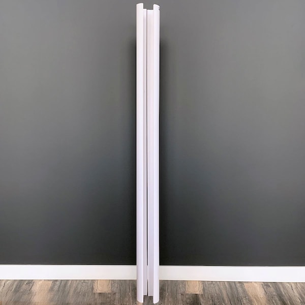 Ekena Millwork 5" x 94" PVC Lally Column Cover with Standard Cap & Base (Wraps round columns up to 4" in diameter) - LC0608STST