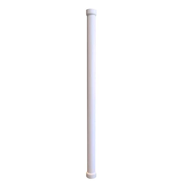 Ekena Millwork 5" x 94" PVC Lally Column Cover with Standard Cap & Base (Wraps round columns up to 4" in diameter) - LC0608STST