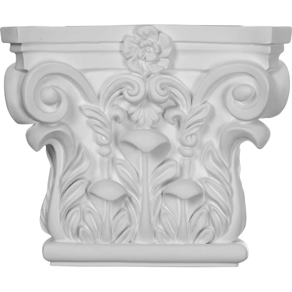 Ekena Millwork 8 5/8"W x 7 1/4"H Corinthian Capital (Fits Pilasters up to 5 5/8"W x 3/4"D) - CAP08X07X03RC