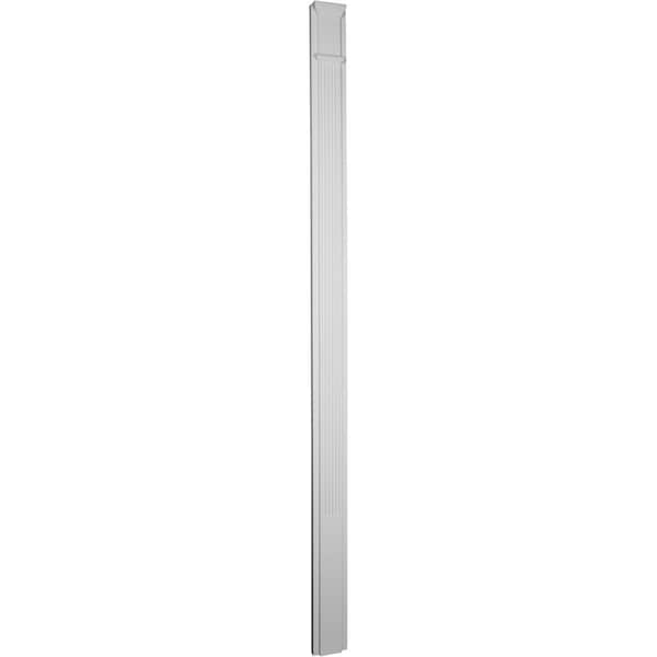 Ekena Millwork 5 1/8"W x 90 1/2"H x 2"P with 18" Attached Plinth, Fluted Pilaster (each) - PIL05X90X02FL
