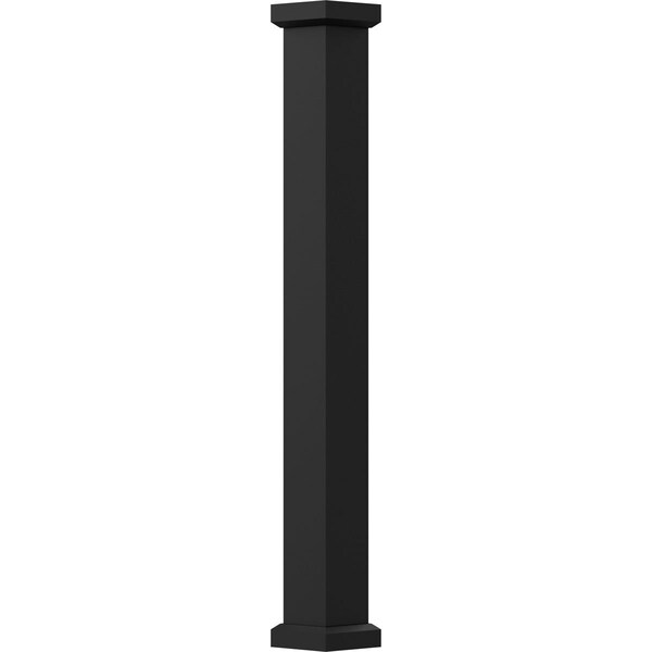 Ekena Millwork 8" x 8' Endura-Aluminum Empire Style Column, Square Shaft (Load-Bearing 20,000 lbs) Non-Tapered - EA0808ENPSDEMEM