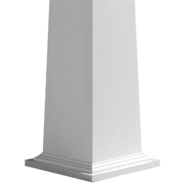 Ekena Millwork Craftsman Classic Square Tapered Smooth Column w/ Standard Capital & Base - EC1005ETPSTST