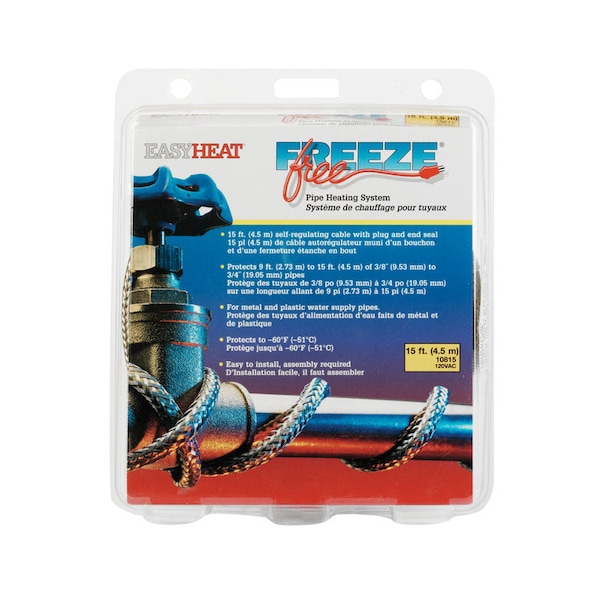 Freeze Free Easy Heat Freeze Free 15 ft. L Self Regulating Heating Cable For Water Pipe - 10815