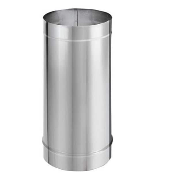 Keen 8 x 48 in. DuraBlack Stove Pipe Single Wall - Stainless Steel - KE3361916