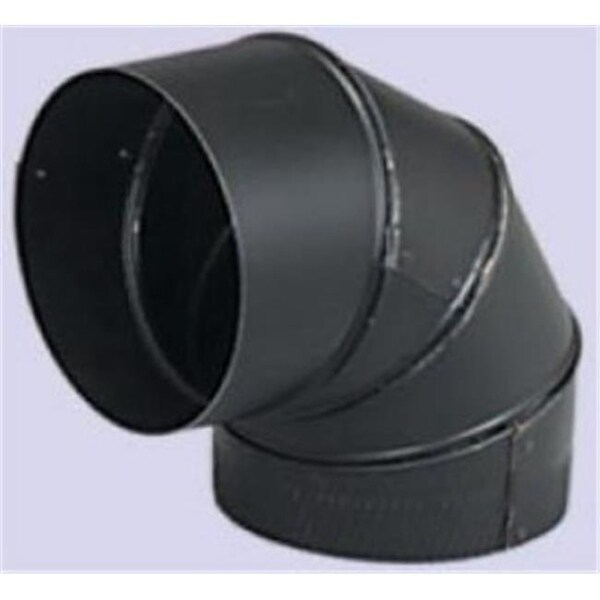 Integra Miltex Gray Metal Products  Inc. 8-24-602-R 8 Inch  24-ga Snap-Lock Black Stovepipe 90 Deg Sectioned Adjustable Elbow - 73835