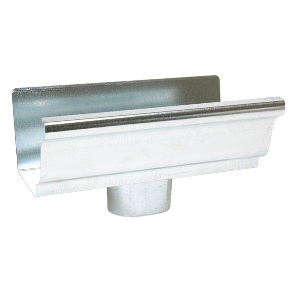 Amerimax Home Products Amerimax 4 in. H X 4 in. W X 8 in. L Metallic Galvanized Steel K Gutter End with Drop - 15010