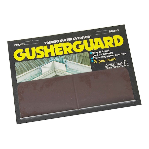 Amerimax Home Products Amerimax 3 in. H X 0.5 in. W X 9 in. L Brown Aluminum K Gusher Guard - 2507419